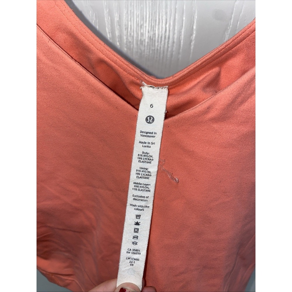 Lululemon Align Women's Coral Atheltic Tank Top Size 6 - Picture 4 of 6